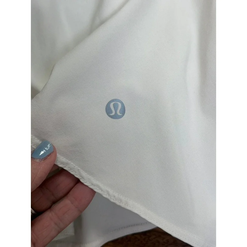 Lululemon Court Rival High-Rise Skirt White 6 Tiered Tennis Skort Pickleball